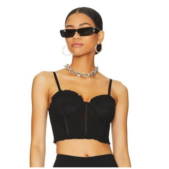 Superdown Oaklynn Bustier Corset Top - Black